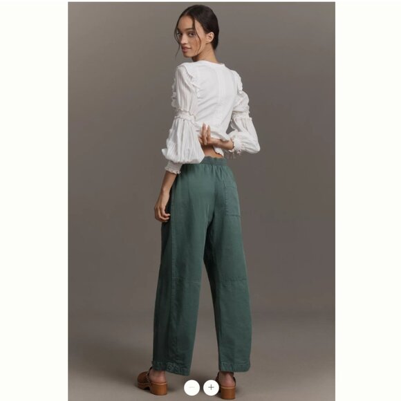 NWT By Anthropologie Mixed Media Utility Pants | XS - Picture 2 of 4
